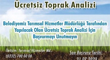 Menderes’te Ücretsiz Toprak Analizi