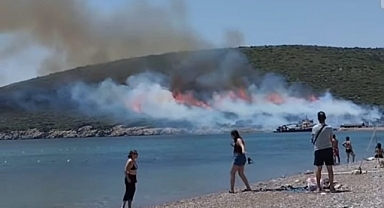 Urla’da orman yangını