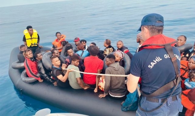 Aydın açıklarında 134 düzensiz göçmen kurtarıldı