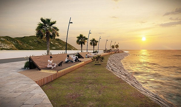 Çiftlikköy’e yeni sahil düzenlemesi ve güneşlenme terasları geliyor