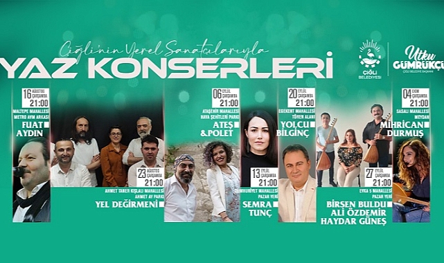 Çiğli Yaz Konserlerinde Sahne Yerel Sanatçıların