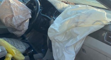 Düzce'de trafik kazası... Hava yastıkları kurtardı