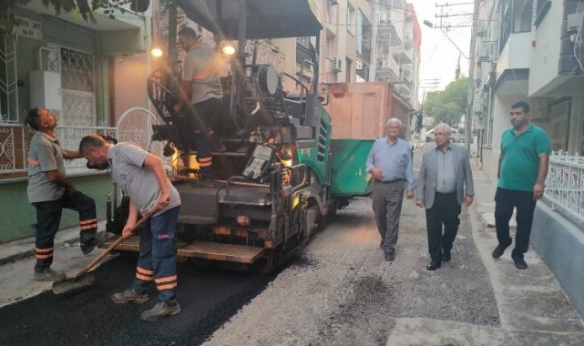 İzmir Karabağlar'da asfalt denetimi