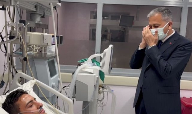 Bakan Yerlikaya'dan hain saldırıda yaralanan polislere ziyaret