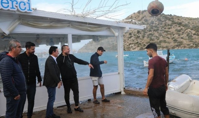 Aras'tan fırtınadan etkilenen esnafa ziyaret