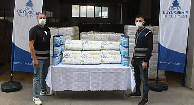 Büyükşehir bez ve mama desteğinde 100 bini aştı