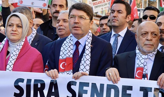 "Teröre Lanet, Filistin'e Özgürlük Yürüyüşü"ne katıldı