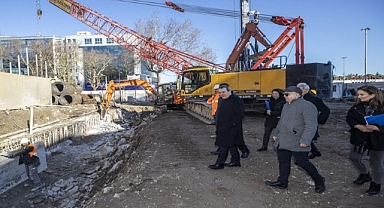 Başkan Batur’dan yeni bina alanında inceleme