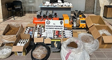 Germencik'te 61 bin 800 makaron ele geçirildi