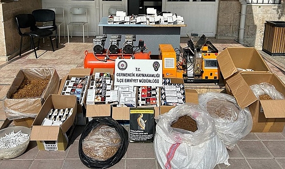 Germencik'te 61 bin 800 makaron ele geçirildi