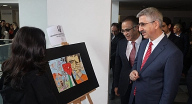 Öğrenciler Filistin'deki zulmü resimlerle anlattı