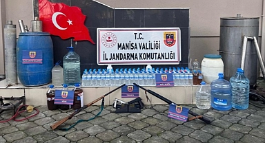 Salihli'de 110 litre sahte içki ele geçirildi