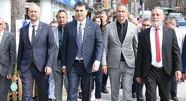 Demokrat Parti Genel Başkanı Uysal, esnafı ziyaret etti