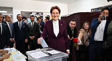 İYİ Parti Genel Başkanı Akşener, oyunu kullandı