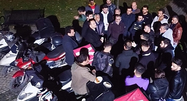 Moto kuryelere gece yarısı ziyareti