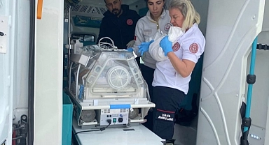 Muğla'da ambulans uçak 2 günlük bebek için havalandı
