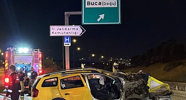 Bariyere çarpan taksideki 1 kişi öldü, 5 kişi yaralandı