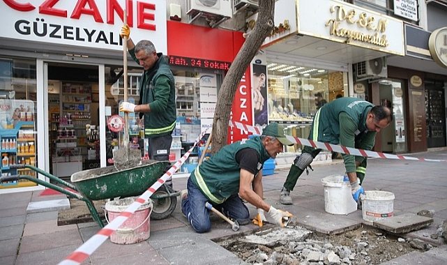 Konak’ta kaldırımlar mercek altında