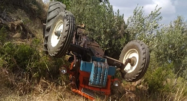 Aydın'da uçurumdan yuvarlanan traktörün sürücüsü öldü