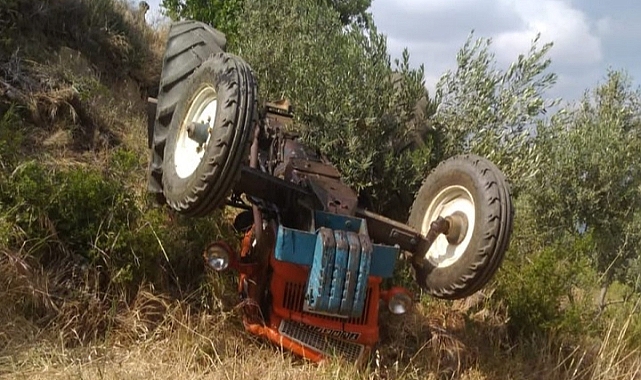 Aydın'da uçurumdan yuvarlanan traktörün sürücüsü öldü