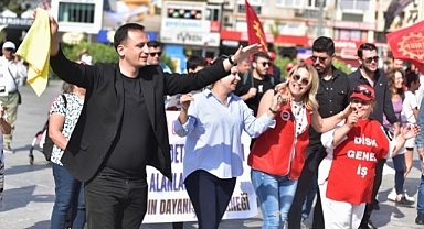 Başkan Eşki işçilerle yürüdü