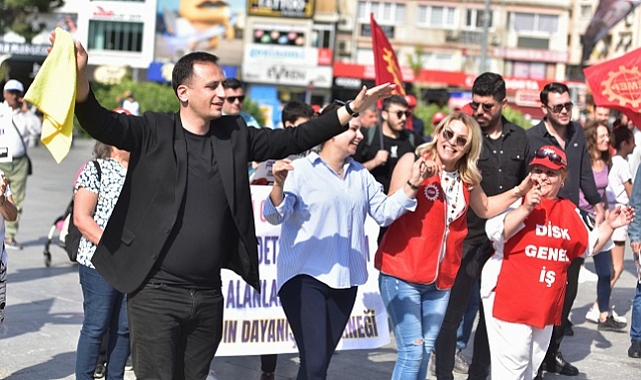 Başkan Eşki işçilerle yürüdü