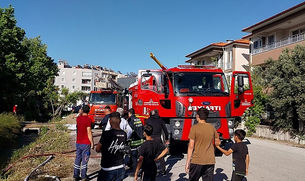 Muğla'da hediyelik eşya üretimi yapılan evde çıkan yangın söndürüldü