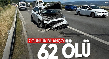 Bayram trafiğinde 62 kişi hayatını kaybetti