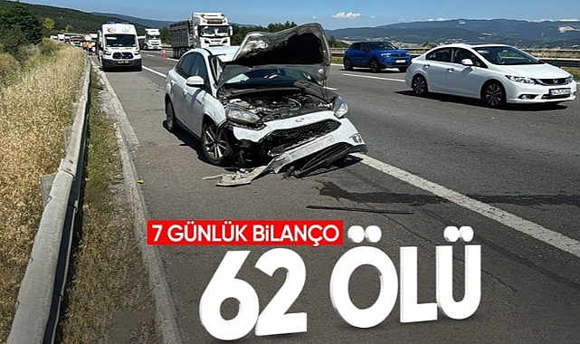 Bayram trafiğinde 62 kişi hayatını kaybetti