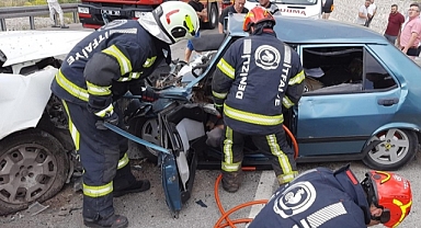 Denizli'de trafik kazası 1 ölü