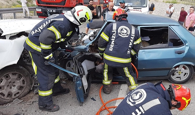 Denizli'de trafik kazası 1 ölü