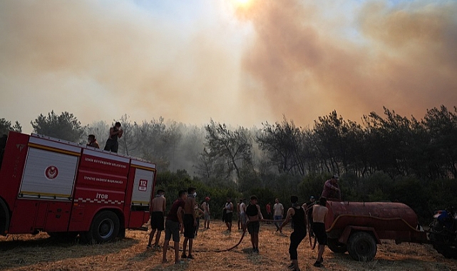 İzmir'de orman yangını