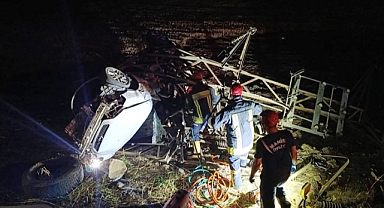 Manisa'da takla atan otomobilin sürücüsü öldü