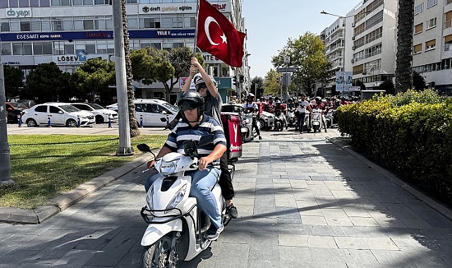 Motokuryeler öldürülen meslektaşları için konvoy yaptı