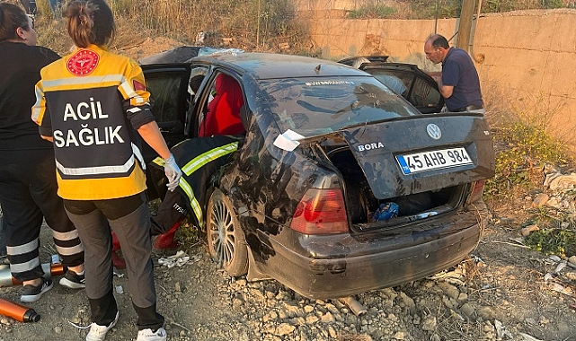 Şarampole devrilen otomobildeki 1 kişi öldü