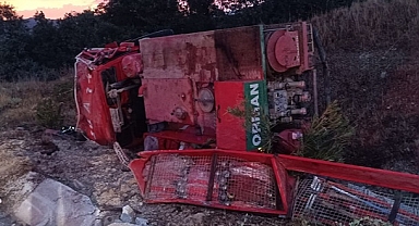 Denizli'de arazözün devrilmesi sonucu 3 kişi yaralandı