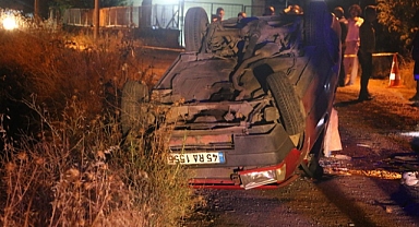 Manisa’da takla atan otomobildeki 1 kişi öldü
