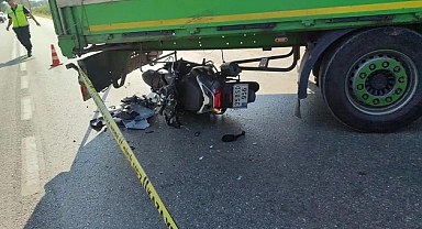 Ödemiş'te tırla çarpışan motosikletin sürücüsü öldü
