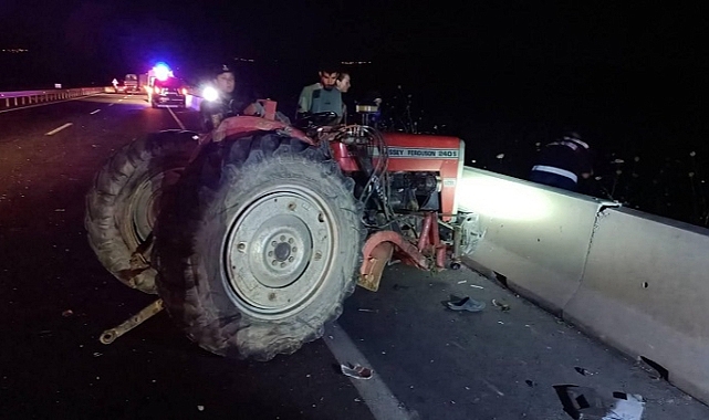 Salihli'de kamyon ile çarpışan traktörün sürücüsü öldü