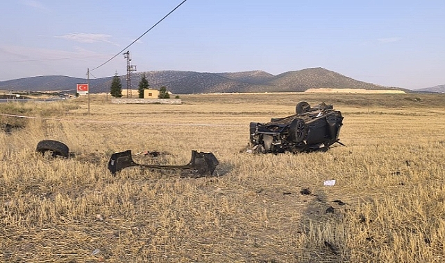 Şarampole devrilen otomobildeki 1 kişi öldü