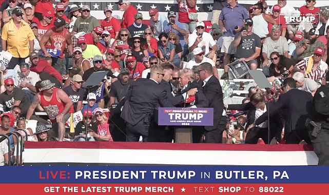 Trump'ın mitinginde silahlı saldırı