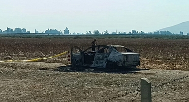 Adana'da yanmış otomobilde erkek cesedi bulundu