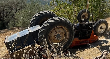 Aydın'da devrilen traktörün sürücüsü öldü
