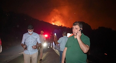 Başkan Tugay yangının etkilediği bölgeleri gezdi