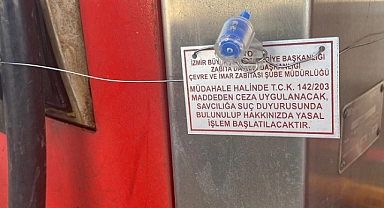 İzmir'de Ruhsatsız Çalışan Benzin İstasyonu Mühürlendi