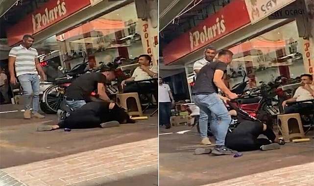 Manisa'da eşini sokakta darbeden kişi tutuklandı
