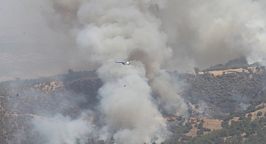 Manisa'daki orman yangınlarına müdahale sürüyor