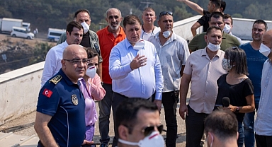 Tugay yangın bölgesinde incelemelerde bulundu