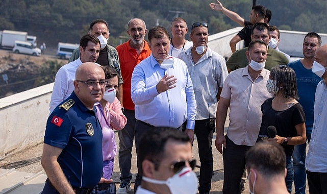 Tugay yangın bölgesinde incelemelerde bulundu