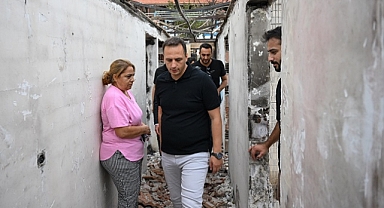 Bornova Belediyesi’nden yangın mağduru aileye destek